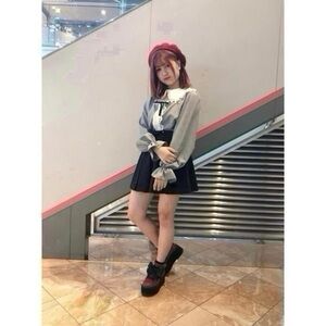 Ank Rouge Ladder Lace Round Collar blouse